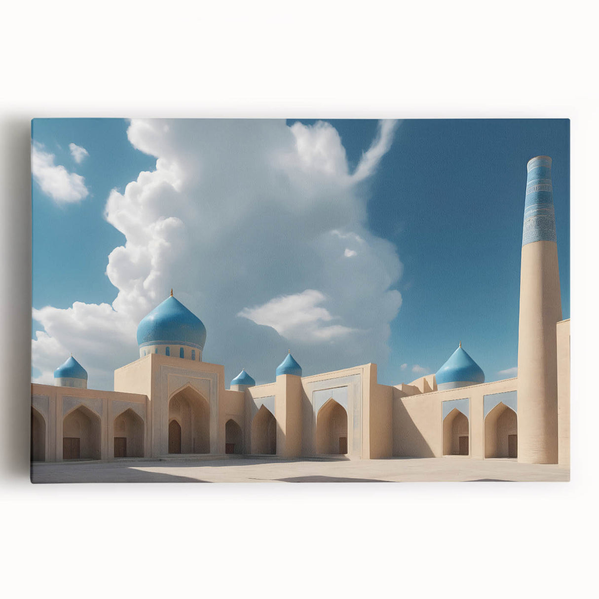 Black and white photo of architectural domes on stretched canvas, suitable as large kitchen art.