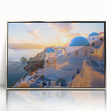 Mid-century modernist art featuring silver domes in muted gray, acrylic framed poster, suitable for nursery wall art.