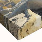 Large art featuring a black and white landscape painting of domed structures on stretched canvas, suitable for bedroom decor.