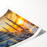 Extra large wall art featuring line art flowers in black on white, ideal for large living room decor.