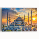 Black and white photo of architectural domes on stretched canvas, ideal for kitchen wall art.