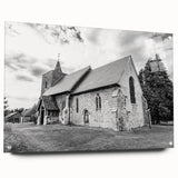 Large abstract wall art of architectural domes in muted gray tones on acrylic glass, ideal for dining room decor.