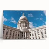 Black and white photo of architectural domes on a large stretched canvas, suitable for kitchen wall art or bedroom decor.