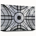 Large abstract wall art featuring architectural domes in muted gray tones on acrylic glass.