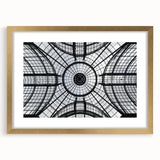 Extra large abstract art print featuring textured domes in muted gold, ideal for living room decor, framed with mat.