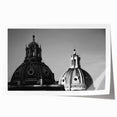 Rolled print featuring a series of architectural domes in muted earth tones, ideal for art wall dining room.