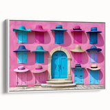 Framed canvas wall art featuring a vintage black and white landscape painting, ideal for bedroom decor.