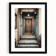 Extra large abstract art print featuring colorful, textured design on a black framed canvas, ideal for living room decor.