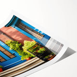 Extra large wall art featuring line art flowers in black on white, rolled print format, ideal for large living room decor.