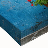 Black and white photo of a detailed door design on stretched canvas, suitable for bedroom wall art.