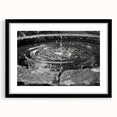 Extra large abstract art print featuring a colorful, textured fountain design on a black framed canvas.