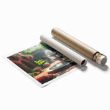 Extra large rolled print featuring a detailed floral design in soft pastel shades, ideal for classy bathroom wall art.