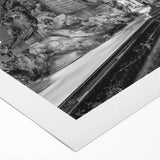 Art Deco poster featuring a geometric fountain design on rolled canvas, suitable for dining room or bathroom wall art.