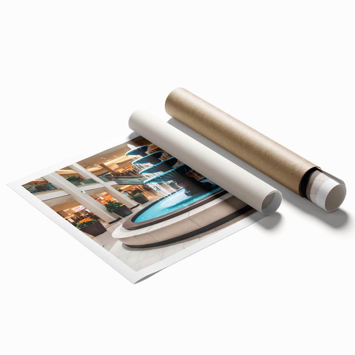 Extra large rolled print featuring a detailed floral design, ideal for classy bathroom wall art or large living room decor.