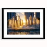 Extra large abstract art print featuring vibrant, colorful textures on a black framed canvas, ideal for living room decor.
