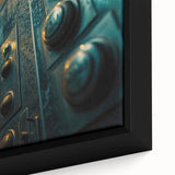 Extra large black wall art featuring a textured, colorful abstract design on framed canvas, ideal for a modern living room.