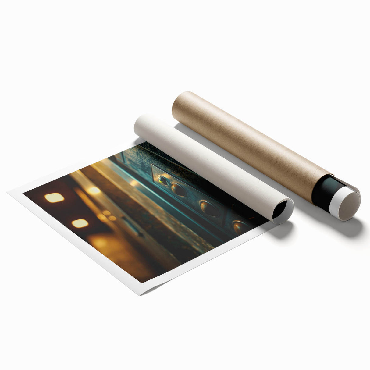 Extra large floral art on rolled print, featuring soft pastel shades.