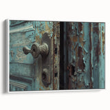 Framed canvas of a vintage black and white landscape painting, ideal for bedroom wall art.