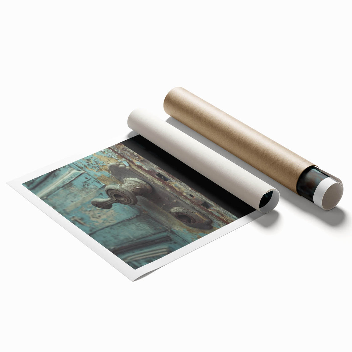 Extra large rolled print featuring a delicate floral design in soft pastel shades, suitable for classy bathroom wall art.