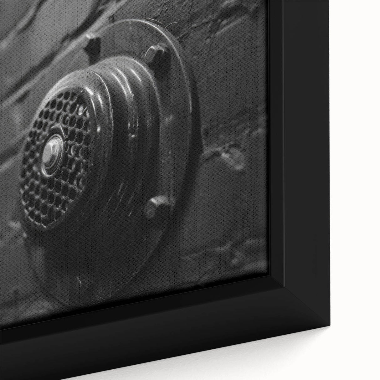 Extra large black wall art on canvas featuring a textured, colorful abstract design, ideal for living room decor.