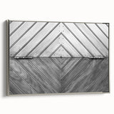Vintage poster art of architectural hardware on a framed canvas, featuring black and colorful art.
