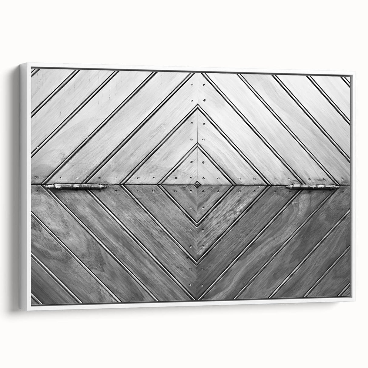 Framed canvas of a black and white vintage landscape painting, ideal for bedroom wall decor.