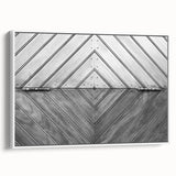 Framed canvas of a black and white vintage landscape painting, ideal for bedroom wall decor.
