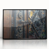 Large abstract wall art featuring geometric shapes in black and white, framed in acrylic, ideal for modern art wall decor.