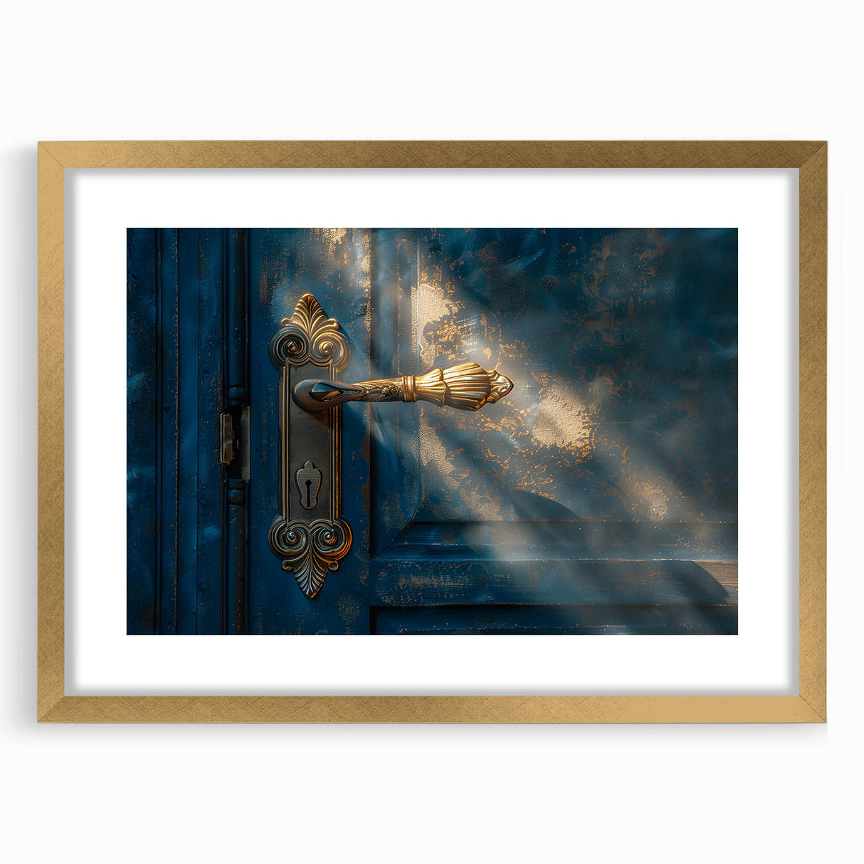 Textured abstract art print in earth tones on a framed canvas, ideal for bedroom wall decor.