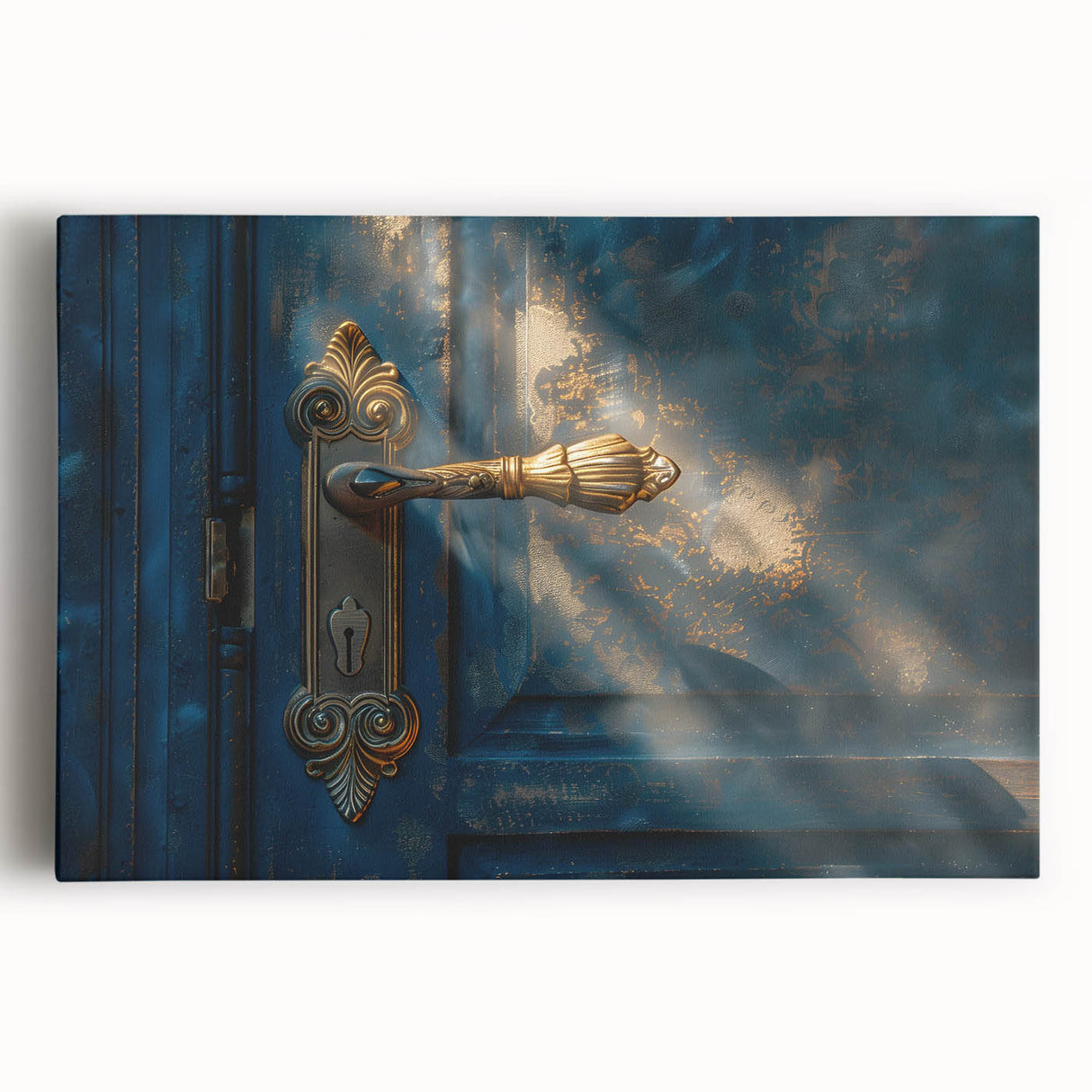 Large black and white photo of architectural details on stretched canvas, ideal for kitchen wall art.