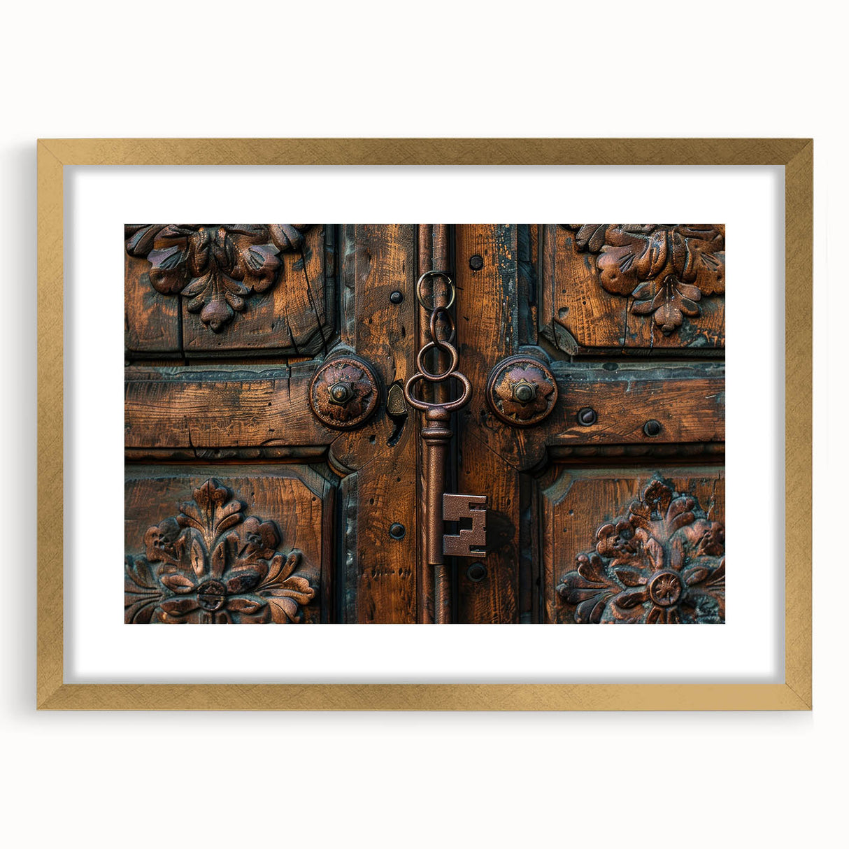 Abstract textured art print in muted earth tones on a framed canvas, suitable for bedroom decor.