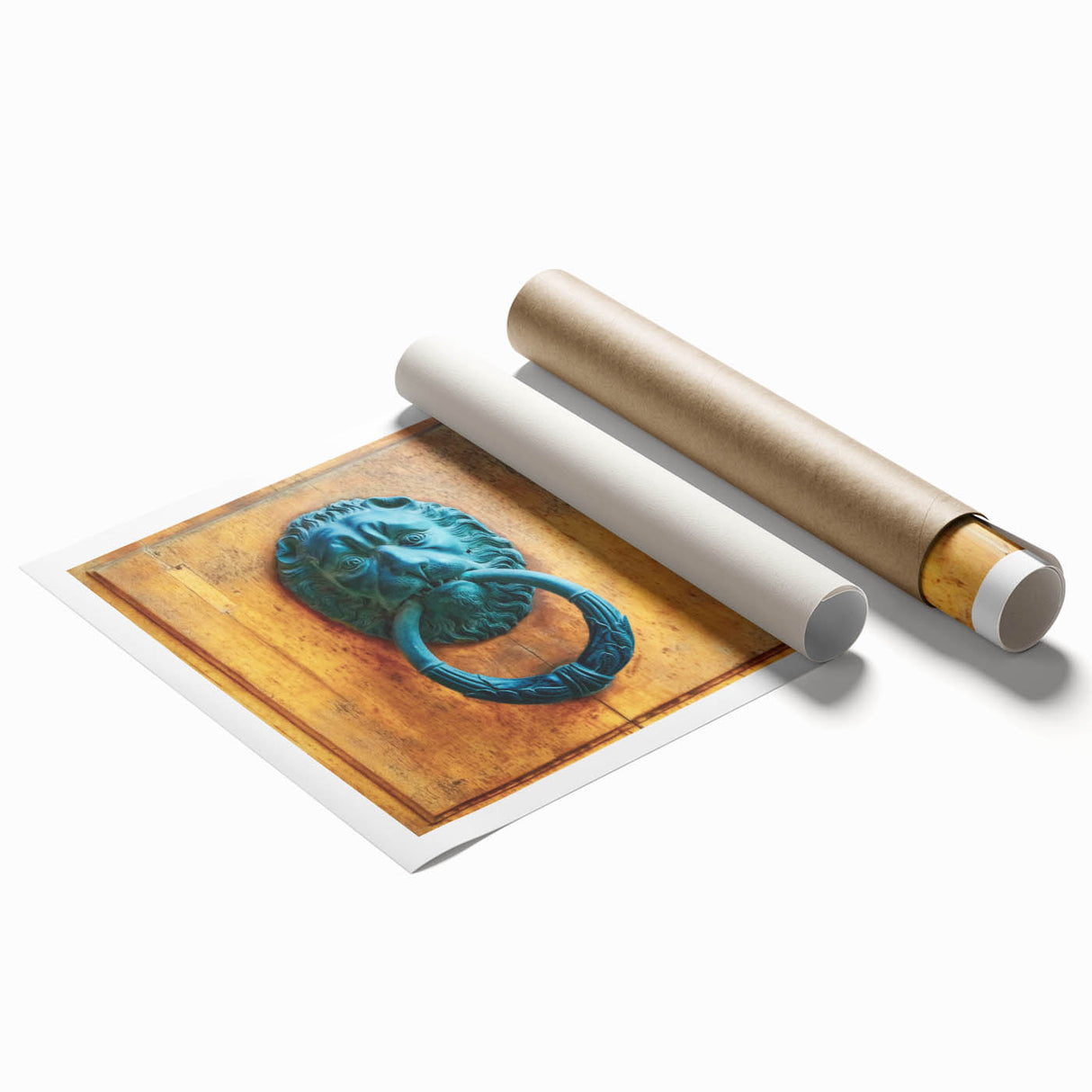 Extra large wall art featuring a detailed floral design in soft pastel shades on rolled canvas.