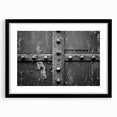 Extra large abstract art print featuring vibrant, colorful textures on a black framed canvas, ideal for living room decor.