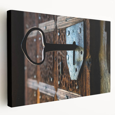 Large canvas print of architectural hardware designs in monochrome, suitable for kitchen wall art.