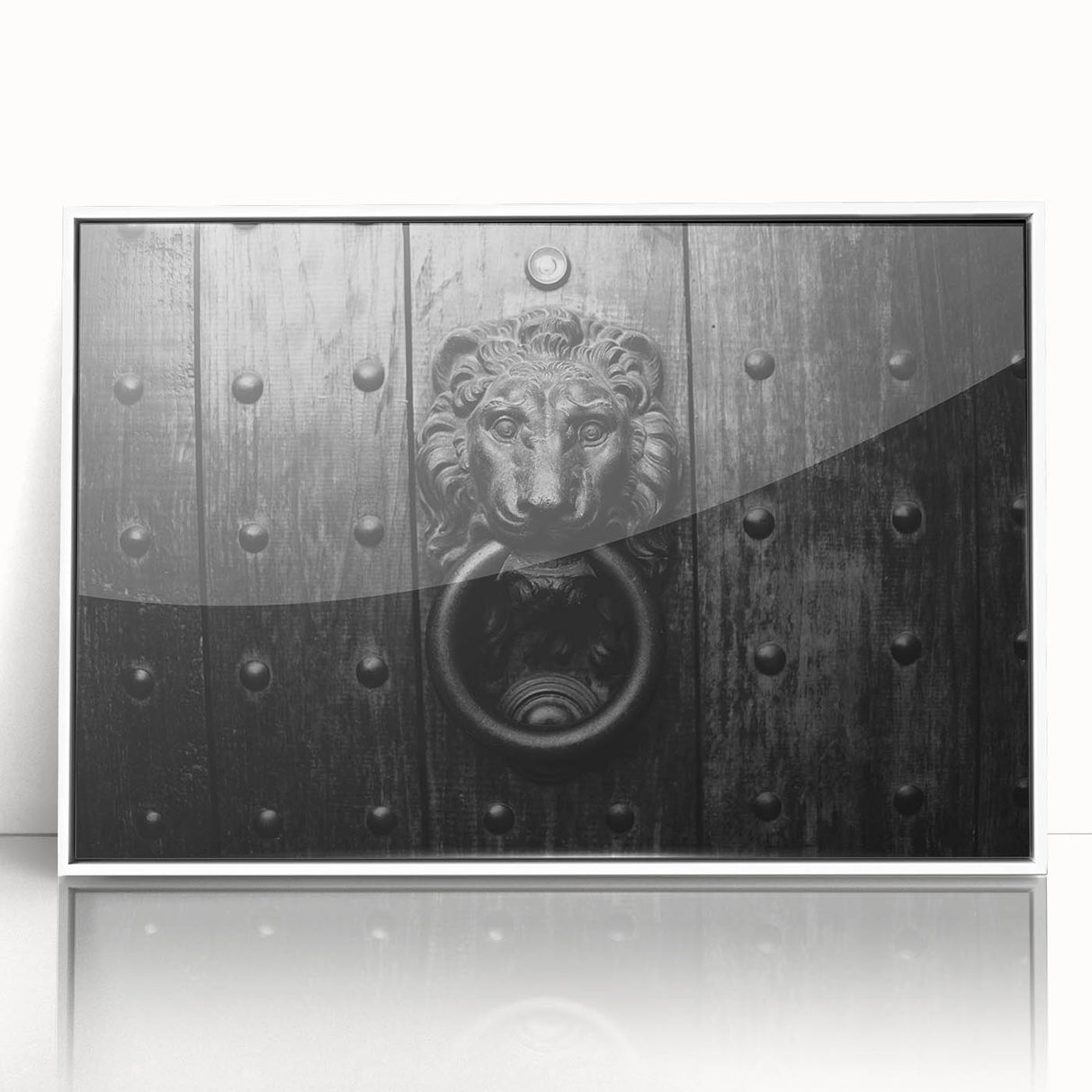 Large acrylic print of a mid-century modernist architectural design in muted grays, ideal for modern art wall decor.