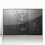Large acrylic print of a mid-century modernist architectural design in muted grays, ideal for modern art wall decor.