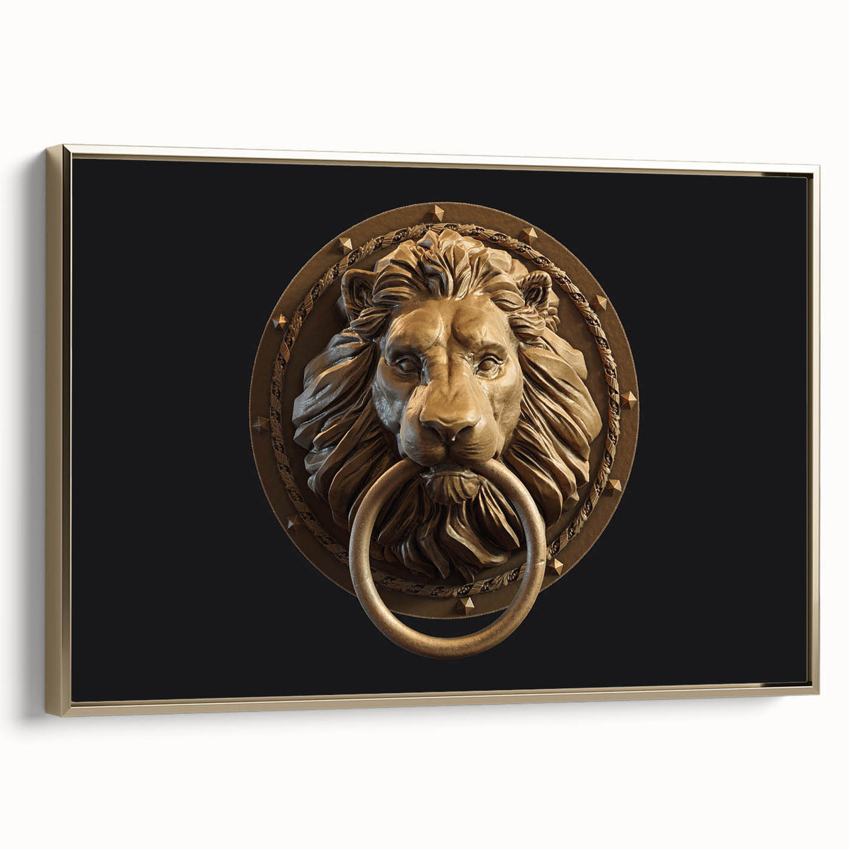 Framed canvas featuring a vintage landscape art painting with black and colorful hues, ideal for living room decor.
