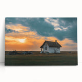 Black and white architectural house designs on large stretched canvas, ideal for kitchen wall art or bedroom ambiance.