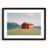 Extra large abstract art print featuring vibrant, colorful textured designs on a black framed canvas.