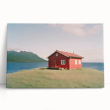 Black and white large art print of architectural house designs on stretched canvas, ideal for kitchen wall art.