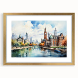 Extra large abstract art print featuring textured design in neutral tones, framed in gold, ideal for living room decor.