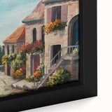 Extra large framed canvas featuring textured, colorful abstract art with black accents, ideal for living room decor.