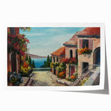 Rolled print of a floral art design featuring soft pastel shades, ideal for dining room or bathroom wall decor.