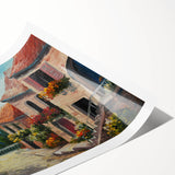 Extra large rolled print featuring line art flowers in monochrome, ideal for large living room wall art.