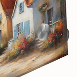 Mid-century modernist large abstract wall art in vibrant colors on acrylic glass, suitable for dining room decor.