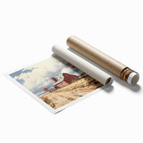 Extra large rolled print featuring a floral design in muted earth tones, ideal for classy bathroom wall art.