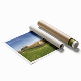 Extra large rolled print featuring a detailed floral design in pastel shades, ideal for classy bathroom wall art.