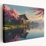 Black and white photo of diverse architectural house designs on large stretched canvas, suitable for kitchen wall art.