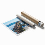 Extra large wall art featuring line art flowers in black on white, rolled print format, ideal for large living room decor.