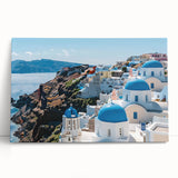 Black and white photo of architectural houses on a large stretched canvas, suitable for kitchen wall art.